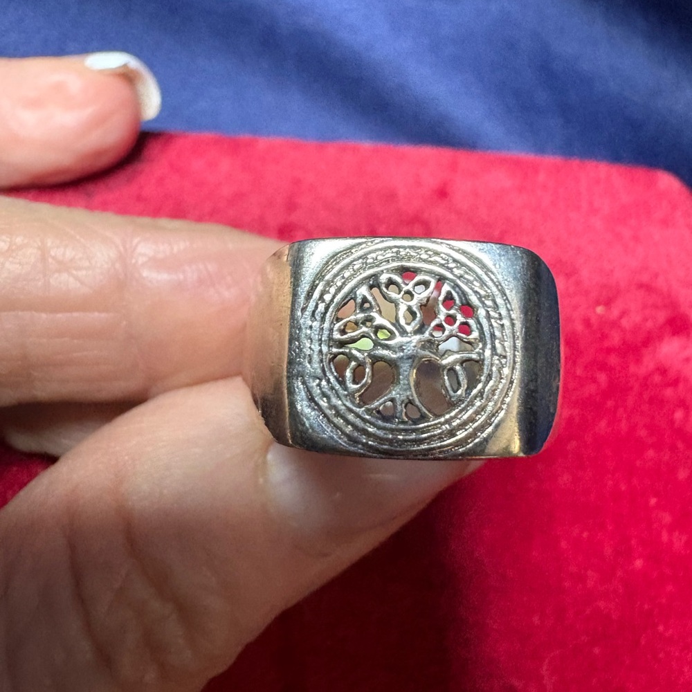 😎🌺Ring Tree Of Life 925 Sterling Silver Cut Out Design Unisex - Picture 6 of 6
